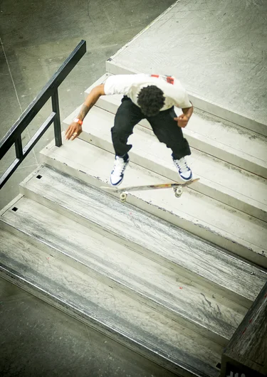 <!--dala18quals-->

Robert Neal ain’t afraid to skate in some glossy Dunks. Switch Front Heel.
