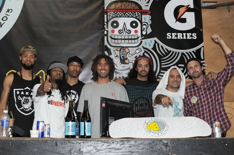 Back in the day, Souls of Mischief’s debut album 93 'til Infinity was on rotation at Skatepark of Tampa.  It’s amazing that 20 years later they’re here on stage hanging out with us.<!-- Tampa Am 2012 Photos -->