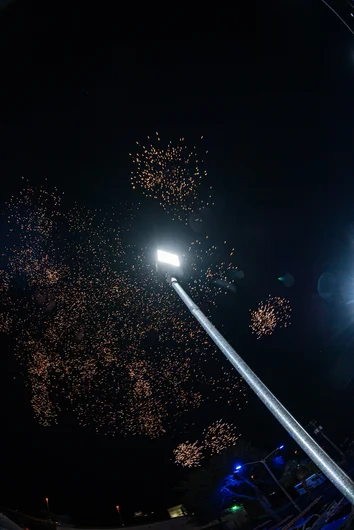 It's not a nighttime event at SPoT without some fireworks. Earlier in the night some dude was on top of the warehouse shooting fire out of his mouth. Where does Brian come up with this stuff!

<!--TampaAm2023provertlegendsjambony-->