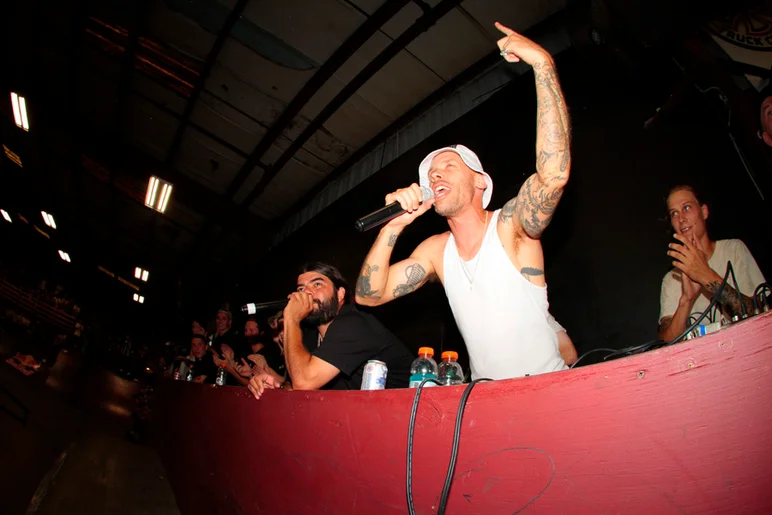 <!--bakerdemo-->

Shane Heyl and Nasty Neck Face came through and announced for the whole park. Take notes guys.