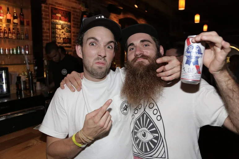 <!-- thebricks3year -->

The work is over and its time to party. Jared and the Instaramp homies get down on some much needed PBR's. 