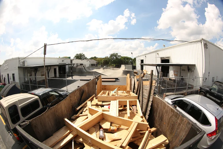 <!--NEWCOURSE16-->

And the last photo for now - the dump photo. If anyone needs some free materials, come on by before this stuff is gone. We'll post some more photos on September 28 when the course is finished. Until then, enjoy some free skating!