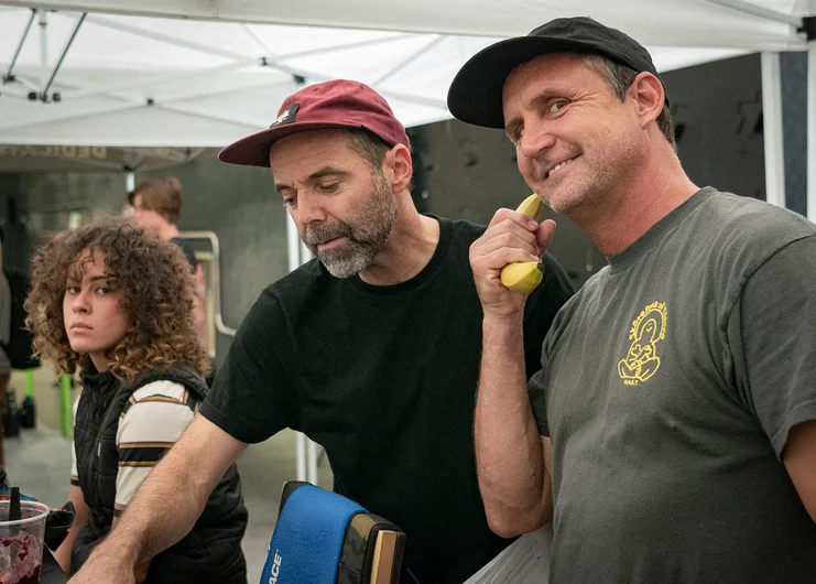 Brian goofs, Paul works, and Monica mean mugs.

<!--damnamla22qualifiers-->