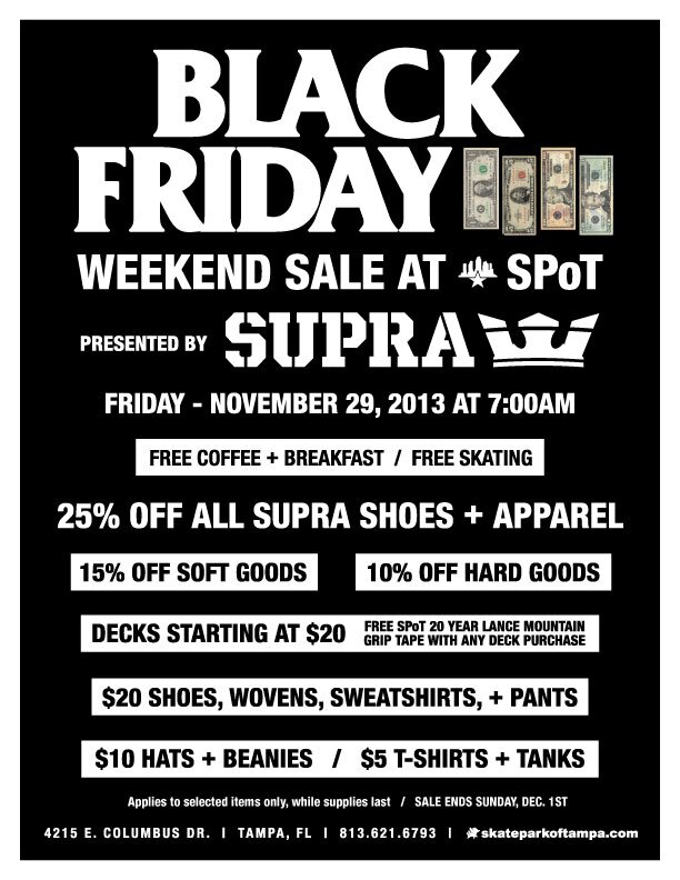 Black Friday Sale presented by Supra