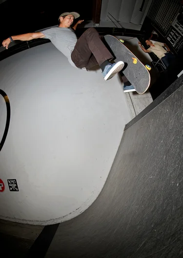 <!--cm153-->

Tried to take this sweet photo of Remy Stratton throwin’ up the horns when Anthony Anaya had to photo bomb it with a No-Comply To Fakie.