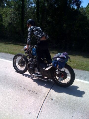 Aaron knows how to have a good time when riding