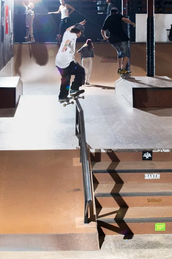 Jake Brenier is one of the funniest kids I have met at these contests. I am stoked to watch him progress. His attitude is going to take him far. Front smith bank to rail

<!--harvestjam2022-->