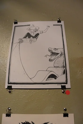 <!--bokmaartshow-->

Close up of one of Lance Mountain’s signed prints.