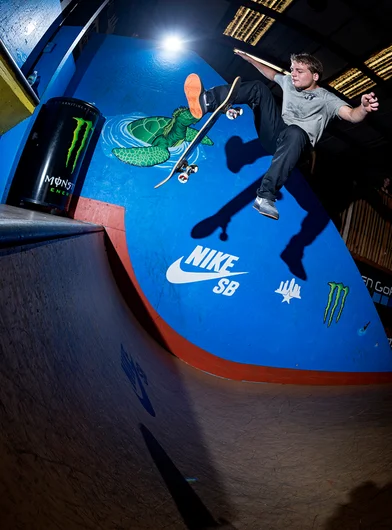 <!--am16sun-->

Yoshi would prefer to not have to kick a sea turtle in the face, but if that what it takes to get a Tre Flip to Fakie then so be it.