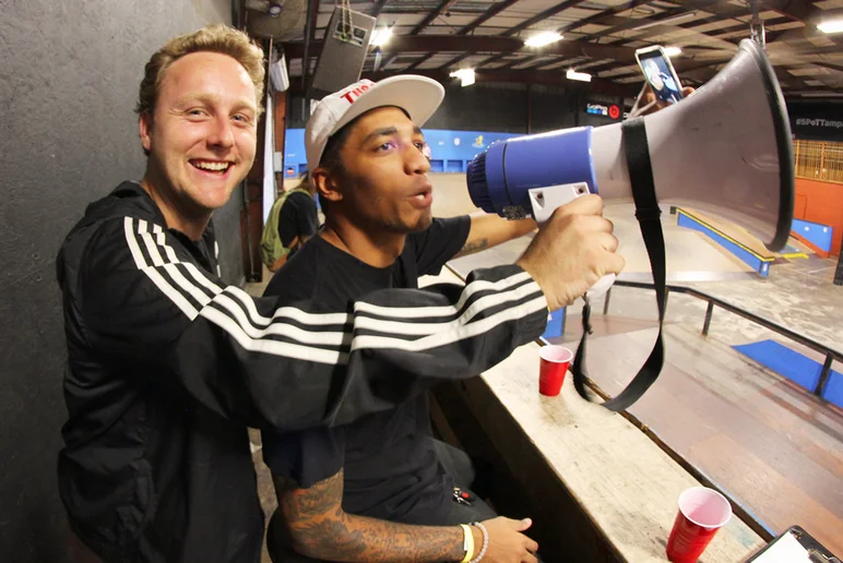 <!--freefridaysjan17-->
Enough warmup; Guest judge Alex Johnson announces the official start of the Best Trick contest.