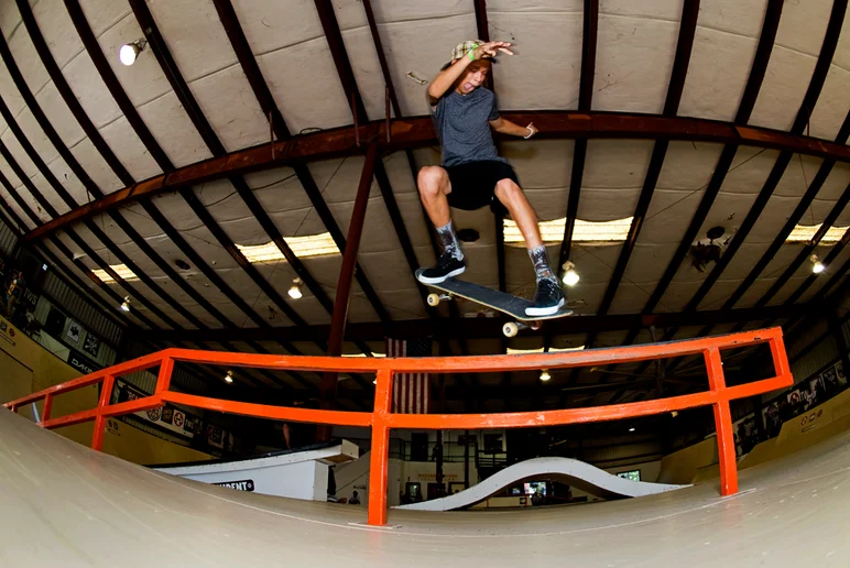 <!--daatlfriday-->

Marcos Montoya goes over the back with the Noseblunt Slide.