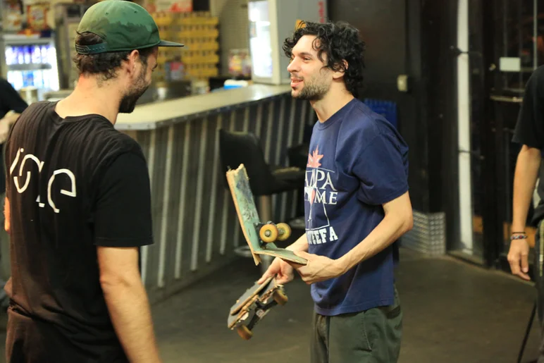 <!--shqv2-->
Josh Bowser focused his board and quit skating after seeing the video. Just kidding - he was actually just really stoked.