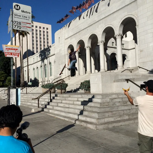 <!--lart15-->

Schaefer found the perfect backdrop for his banana photo.