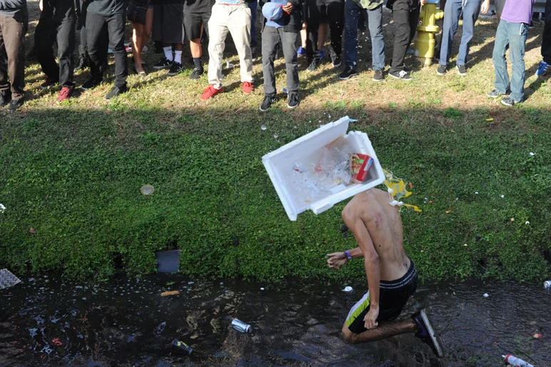 This kid got a cooler to the dome while an egg shattered on his back.<!-- Tampa Am 2012 Photos -->