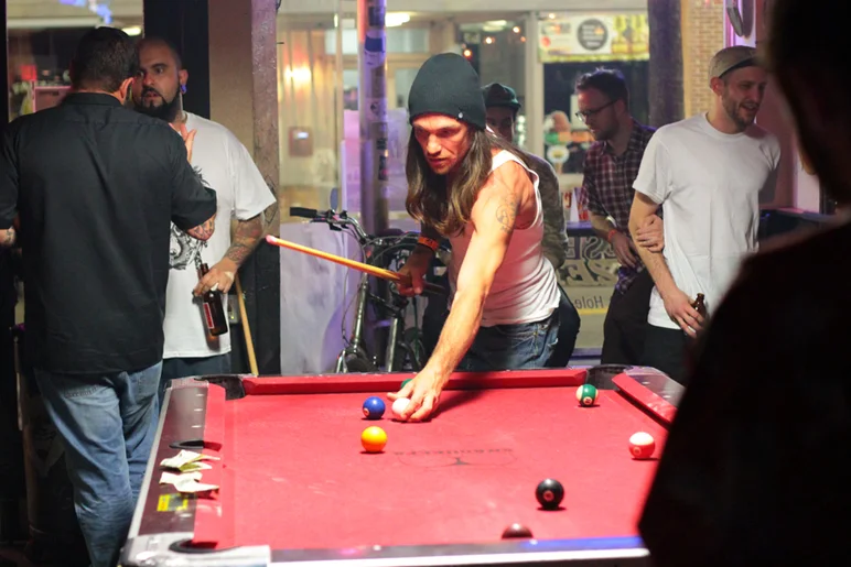 <!--thurspro15-->

Adam Dyet was taking some money on the Shaqueefa pool table in Res.
