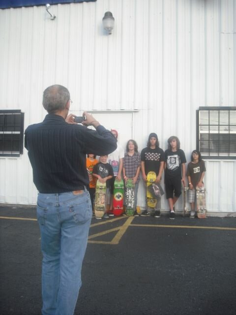 Kids hyped on photos in front of SPoT