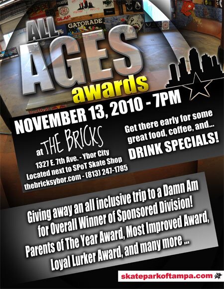 Skatepark of Tampa All Ages Contests Awards