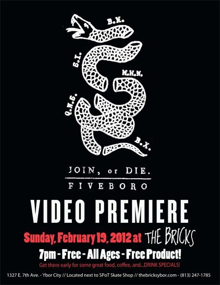 The 5Boro Video Join or Die will premiere