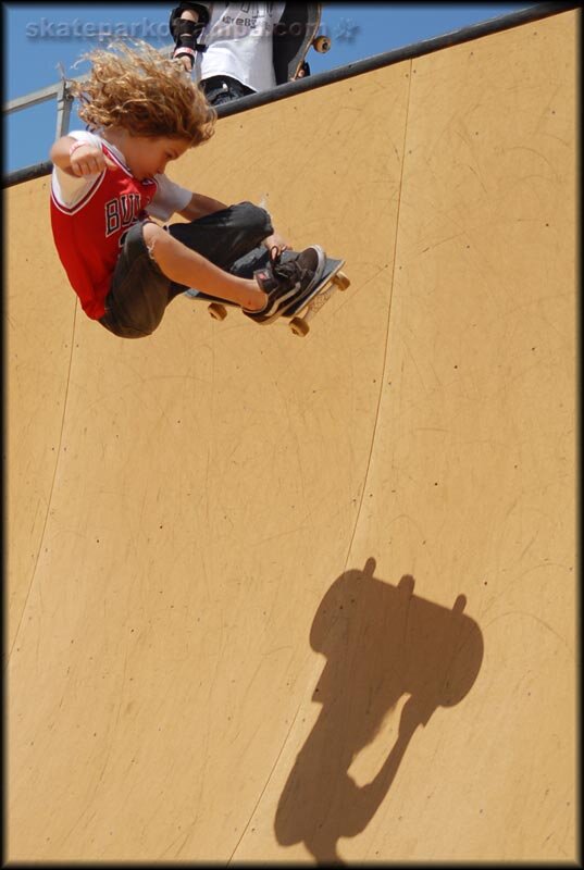 Ethan Clothier is 10 and he does frontside airs