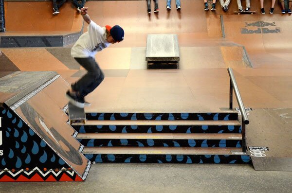 Nick Wallce with a kick flip wall ride