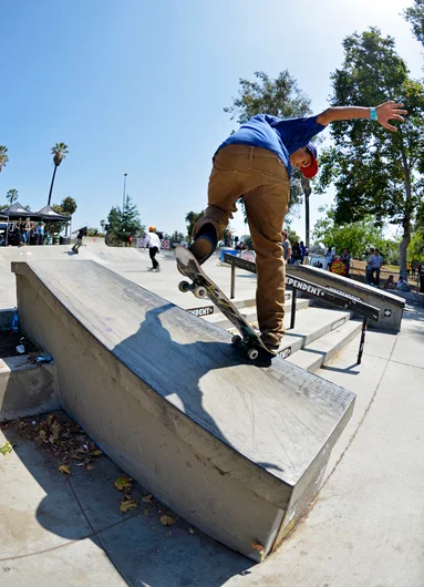 <!--dala153-->

Brazilian youngster and first place qualifier Ivan Monteiro finishes it off with this Backside Noseblunt and a 3rd place spot. Not too bad..not too bad at all Ivan!