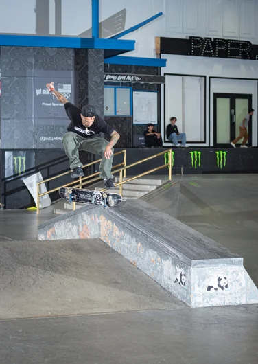 DVS is still a thing?! Joao Criscuolo represents with a Heelflip Noseslide.

<!--damnamla22qualifiers-->