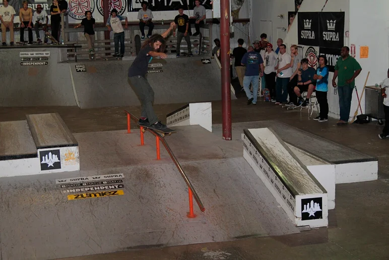 <!-- damnamATL2014saturday -->

Tyson Peterson with a crazy long front feeble across and down.