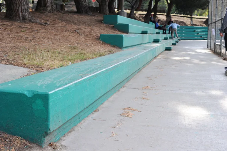 Next up is a ledge spot in South Central.  You don't need any wax here for sure.<!-- A California Work and Play Day -->