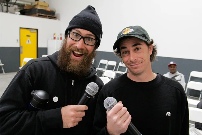 Your hosts for the weekend, Andrew Cannon and James Craig.<!-- Damn Am Costa Mesa 2013 Presented by Volcom -->