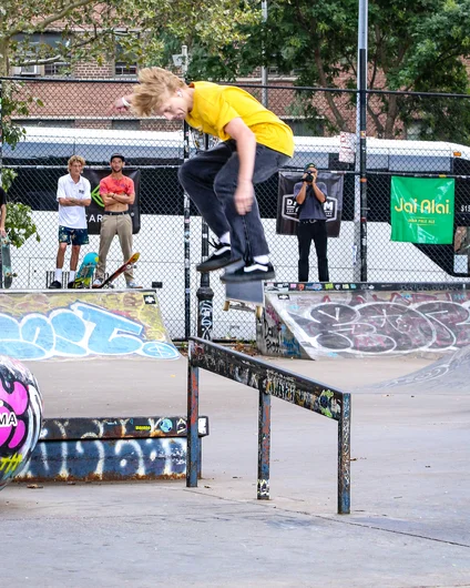 Name someone other than Roman Hager than can kickflip back noseblunt mid run first try. Don't worry we'll wait...

<!--damnamnyc23-day2-->