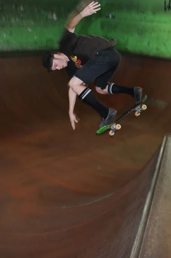 The bowl was full of FSEC like Jacob here on a backside ollie.<!-- Old Man Appreciation Bowl Jam 2012 -->
