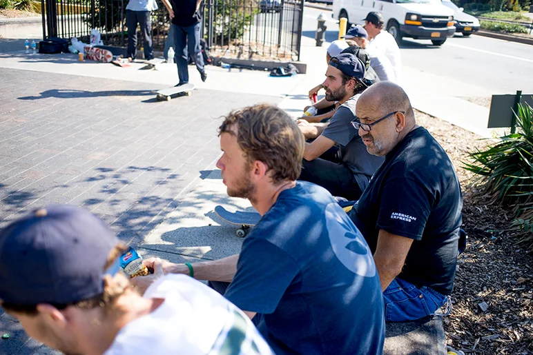 <!--spottoa15-->

Then this guy showed up to knob the ledge with his ass. If you can't beat em, join em. We now had a seating area for the growing crew.
