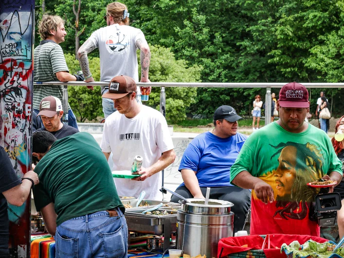 Everyone enjoyed free catering thanks to Grant and the Stratosphere crew. Thank you for helping us soak up the booze.

<!--atl2023trip-->