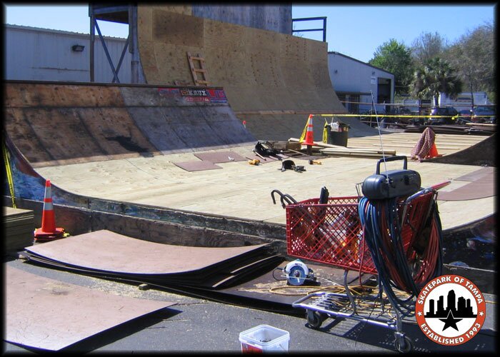 Vert ramp construction update - Feb 19, 2004.