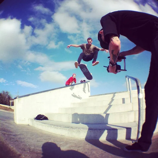 <!--gvilletrip-->

Gainesville local Carl Feliciano 3 flip while Yonis documents.