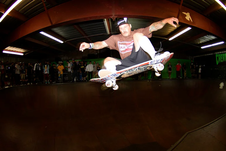 <!--am16frinight-->

This photo will probably be used for next year's Old Man Bowl Jam flyer. Lofty FS air.