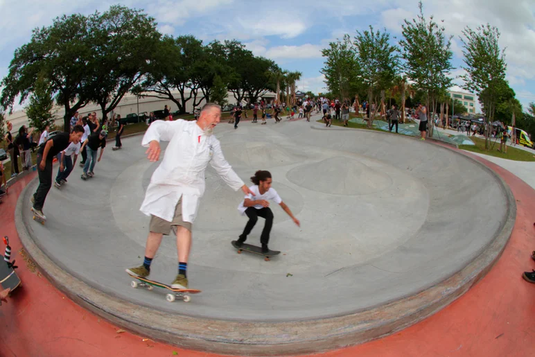 <!--brobowl2-->

Then Professor Schmitt tried setting the world record for the biggest group of people bombing the snake run. Take a wild guess what might’ve happened.