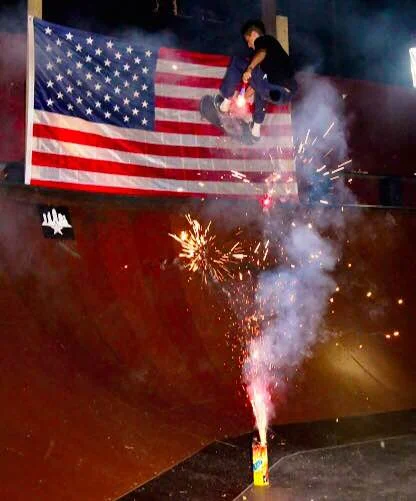 <!--spotusa-->

Yung 'Dro kicked off all the fun with this frontside air. Can't get much more American than that.