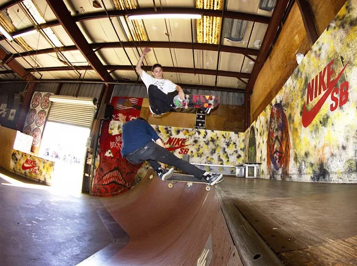 <!--b4bbbd-->

Double crails! Jereme Knibbs frontside crail grabs over Alejandro Burnell's frontside crailslide to fakie.