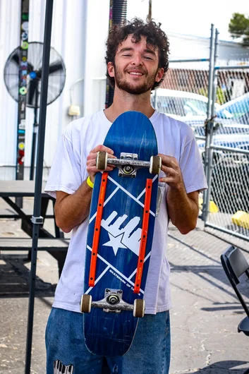 Our friend Kevin Reed came into town to hang out and ended up skating the Contest on our Brick Logo Cruiser board. He even made it into Sponsored Finals!

<!--schoolsoutjam2023-->