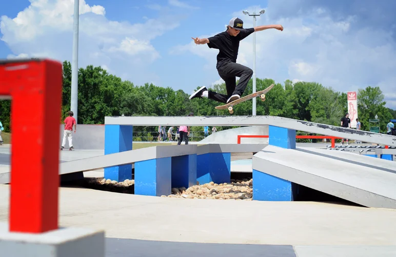 <!--Copa2014-->

Before leaving the skatepark, Alejandro had to get a photo. This no comply over the bank to bank is proper! Back to the hotel to recharge the batteries and head to the pizza party in East Atlanta.





