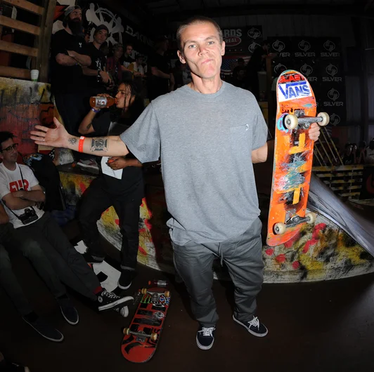<!--finalspro14-->

Geoff Rowley showed up minutes before the finals started to catch the madness that was the 2014 Tampa Pro final runs. I'm guessing he was rooting for new Flip pro rider Alec Majerus in Alec's first pro contest.
