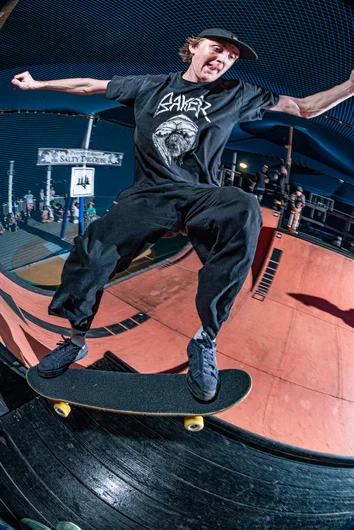 Peter and I escaped collision and I accidentally shot this one as he manualled his way across the deck and back into the ramp. That's a wrap for the evening. See you all tomorrow!

<!--floggingmollycruise23-->