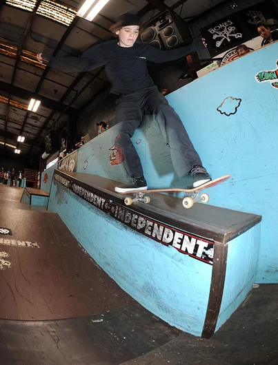 <!--vday16-->
Rory Doran got this started in the sponsored division with this backside 5-0 down the hubba.
