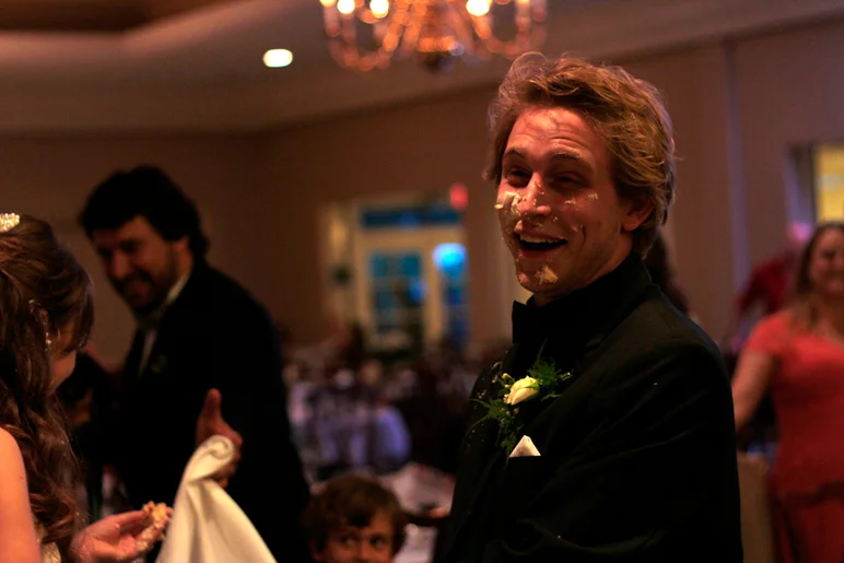 <!--lukeswedding-->

A nice cake in the face ends the night. Well, at least that's all we can show you...