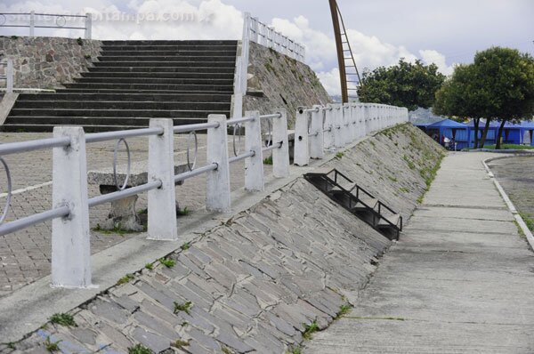 Some harsh bank stairs in Quito