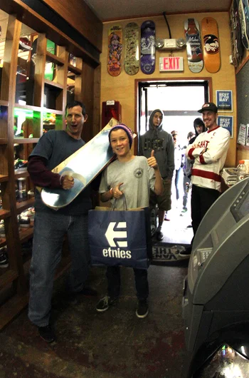 <!-- Black Friday 2013 -->

These guys camped out Thanksgiving afternoon in shifts and were the first ones in line.  They bought a ton of stuff and stayed and skated all afternoon.  That's dedication...thanks guys.