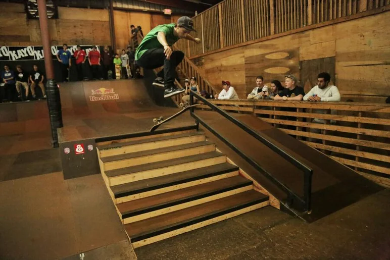 <!-- 2013harvestJam -->

Who Dat? 360 flip down the new stair set.