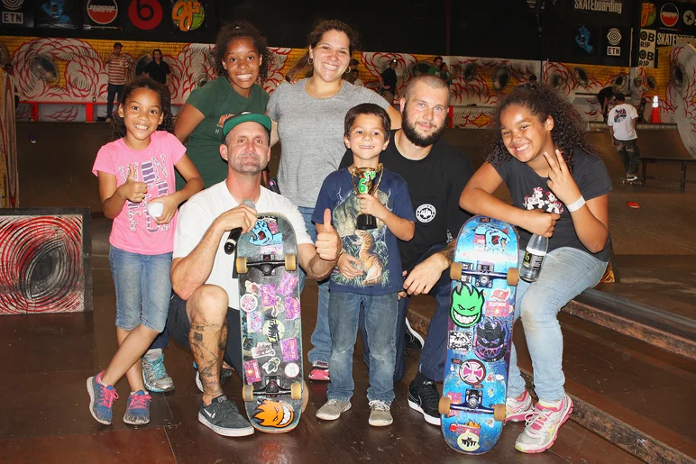 <!--BTSB18-->

That's Nathan Escobar. His mom brought him here with their whole family to skate his first contest. He didn't place in the top three, but she ran out and bought him his own 4th place trophy, so of course we had to get a photo. Yeah Nathan!