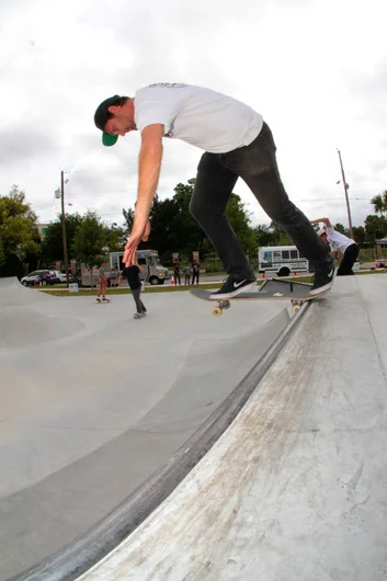 <!--brobowl2-->

That's what we came for! Brian Schaefer doesn’t just own SPoT or announce events, he also rips! BS Tailslide like it was ’93.